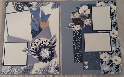 CTMH Serenity 3 Scrapbooking Layout 8.5X11 - ScrapAttic