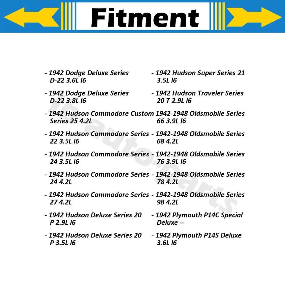 Manguera de freno delantera Sunsong 2x para Chrysler C36 1942 5,3 L Foto 2 de 4