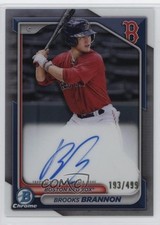 2024 Bowman Chrome Prospect Refractor 193/499 Brooks Brannon #CPA-BB Auto 19n6
