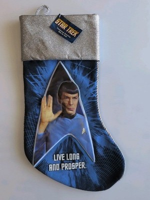 Star Trek Spock Christmas Stocking 17  2009 NWT Live Long Prosper Kurt Adler