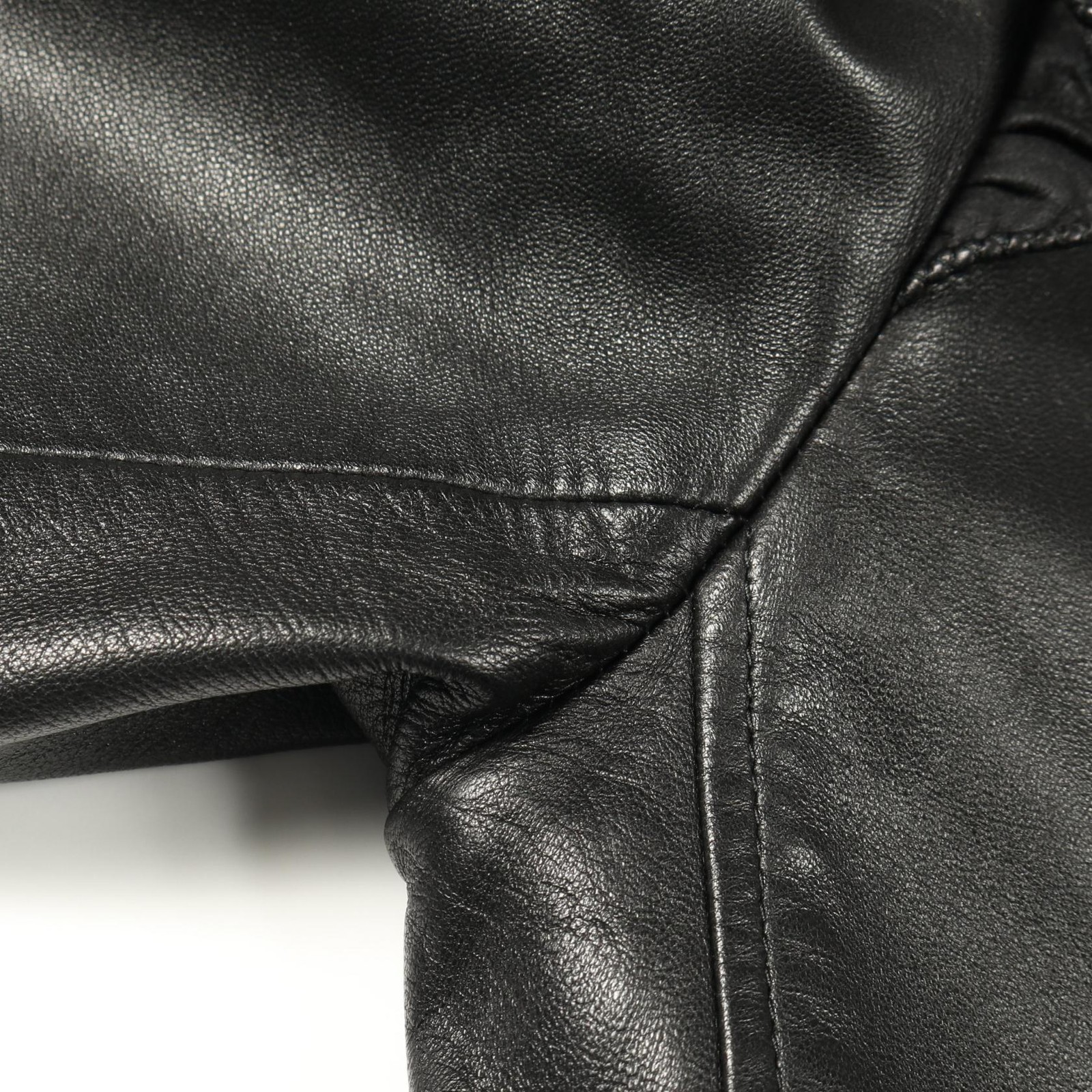 Gucci Pearl Frill Rider Jacket Lamb Leather Ladies Black Series image 7