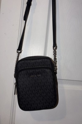 Michael Kors Jet Set Travel Flight Bag Medium Logo Chain Crossbody