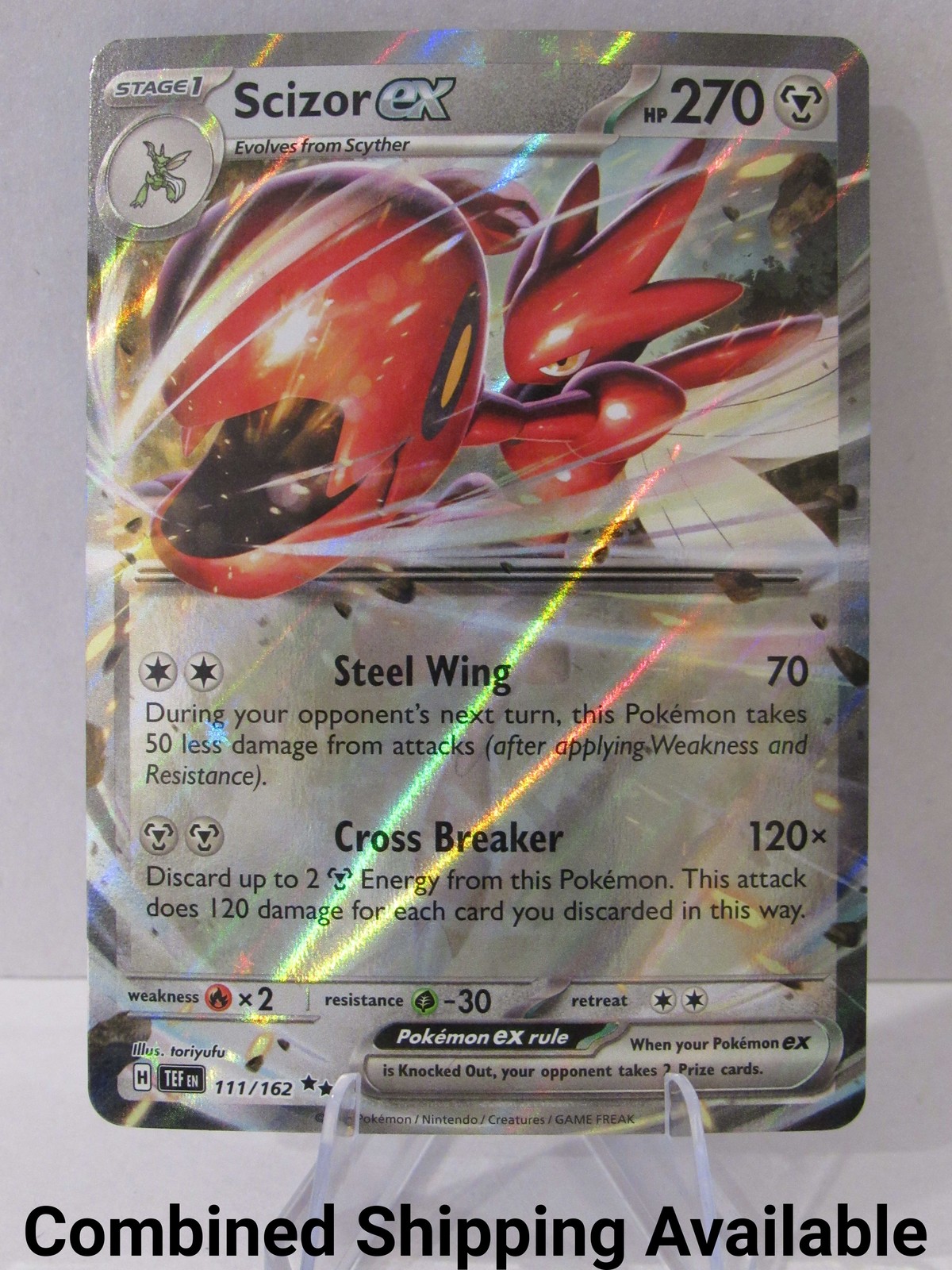 Scizor ex - 111/162 SV05: Temporal Forces NM Holo English 6822