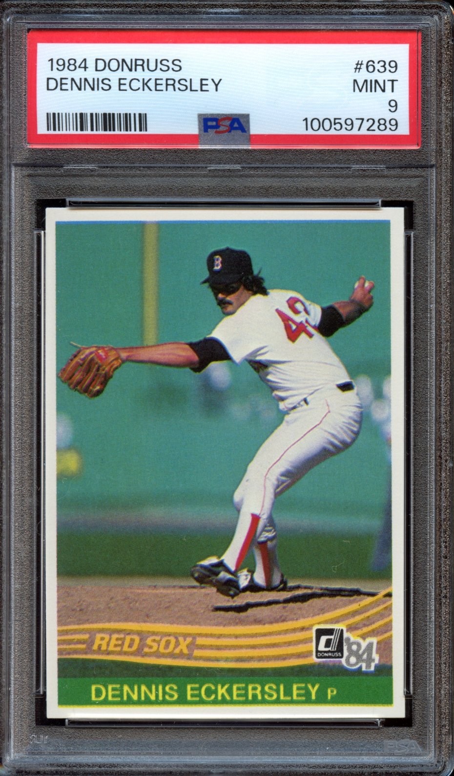 1984 Donruss Dennis Eckersley #639 - HOF Registry - PSA 9 MINT