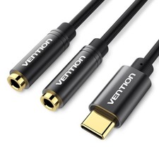 VENTION USB C to Dual 3.5mm Headphone Jack Audio Splitter for S:12.4x4.2x1cm