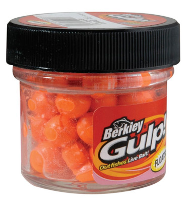 Fluorescent Orange Floating Salmon Eggs 0.56 oz Gulp Scent for Fishing