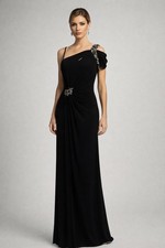 VTG Cache Black Embellished Evening Gown Size 4
