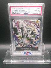 One Piece Graded: Monkey D. Luffy ST21-001 Black White Alt Art PSA 10