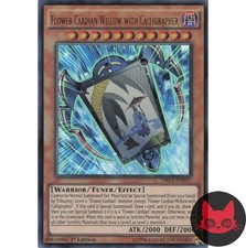 Yugioh Blumenkarte Weide mit Kalligraphen DRL3-DE037 Ultra Rare 1. Auflage NM