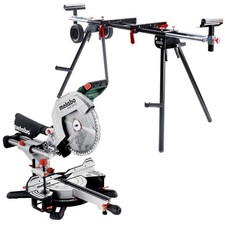Metabo KGS 305 M 305mm Double Bevel Sliding Mitre Saw 240V Universal Wheel Stand