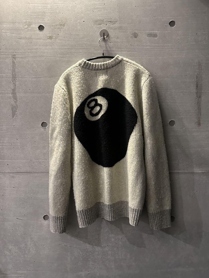 美品　stussy 8 Ball Heavy Brushed Mohair M Stussy 8 Ball Heavy Brushed Mohair Sweater Eight Cream Size