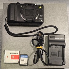 Sony Cyber-shot DSC-HX20V 18.2MP Digital Camera Black Tested Full Kit -Fast Post