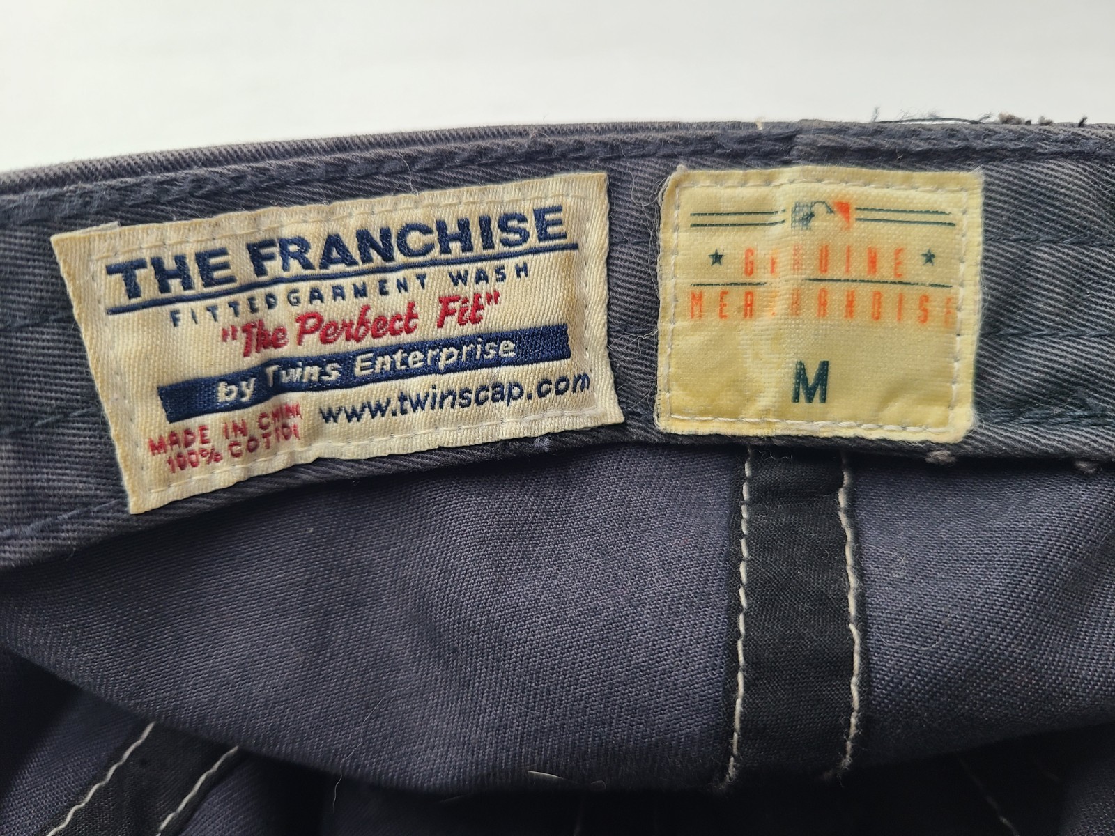 Atlanta Braves Twins Enterprise Franchise Distressed Perfect Fitted M Hat Cap