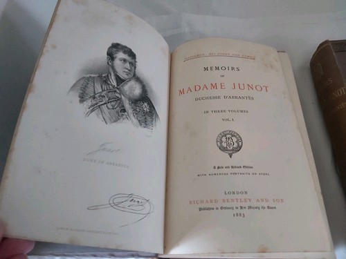 Memoirs of Madame Junot Duchesse D'Abrantes 1883 Richard Bentley All 3 Volumes - Picture 7 of 17