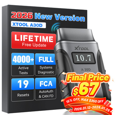 XTOOL A30D V2.0 BT OBD2 Full System Bidirectional Scan Tool 19+ Services F.CA