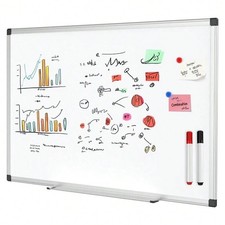 36x24 Magnetic Dry Erase Board Large Whiteboard Aluminum Frame Wall Mounted