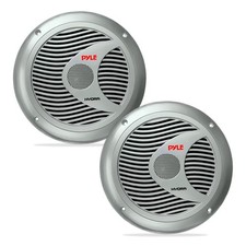 New Pyle PLMR60S 150 Watts 6.5'' 2 Way Boat Marine Waterproof Speakers Silver