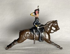 Vintage Painted Lead Britains Toy Hussar Soldier On Horse Horseback Rj640 Vintage Painted Lead Britains Toy Hussar Soldier On Horse Horseback Rj640