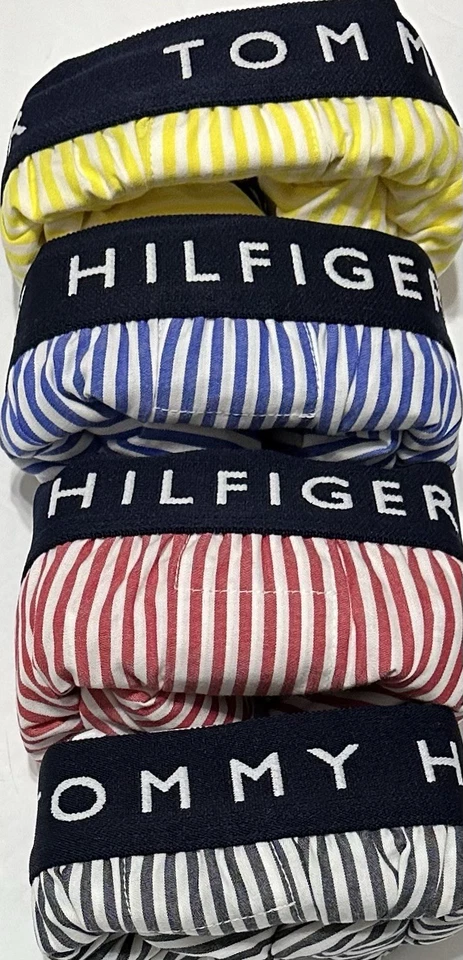 Tommy Hilfiger Men's 4-Pack Classic Fit  Woven Boxers X-Large (40-42)  Stripes - Image 2 of 4