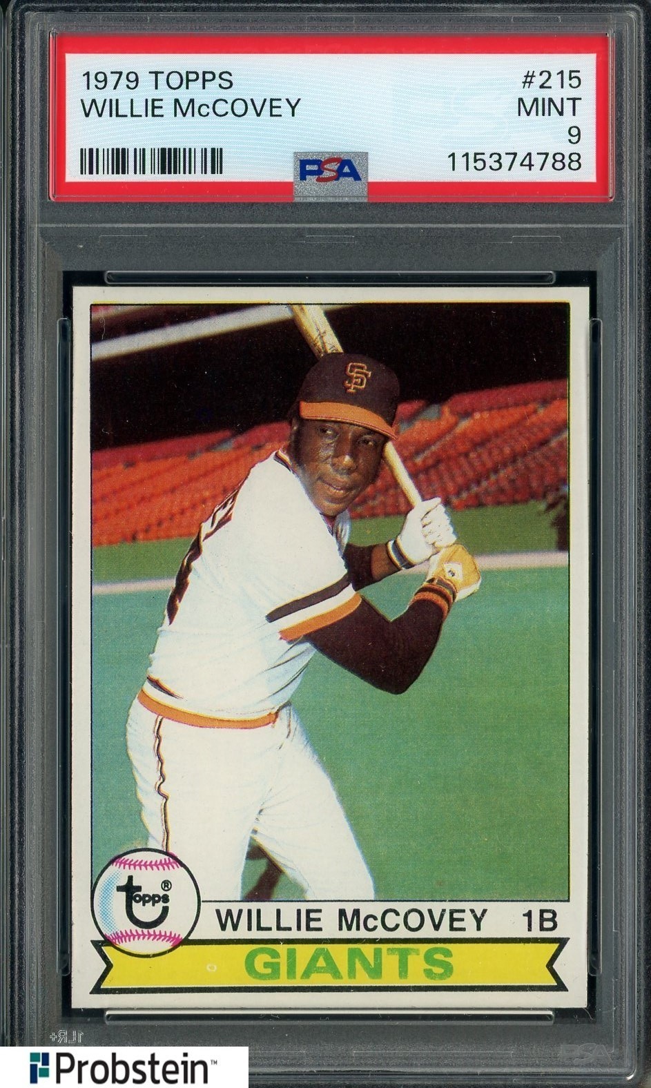 1979 Topps #215 Willie McCovey San Francisco Giants HOF PSA 9 MINT