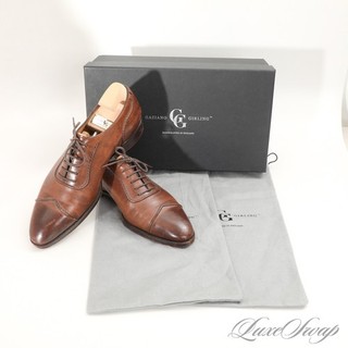 #1 MENSWEAR Gaziano Girling Made in England Vintage Oak Gable DG70 Shoes 7.5 UK