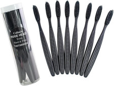 Huge Head Extra Hard  Firm Toothbrush, Large Long Head Charcoal Bristle Tooth W