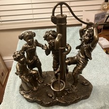 Large Detailed Pewter  / bronze Colored Poly Resin Sculpture with box will post