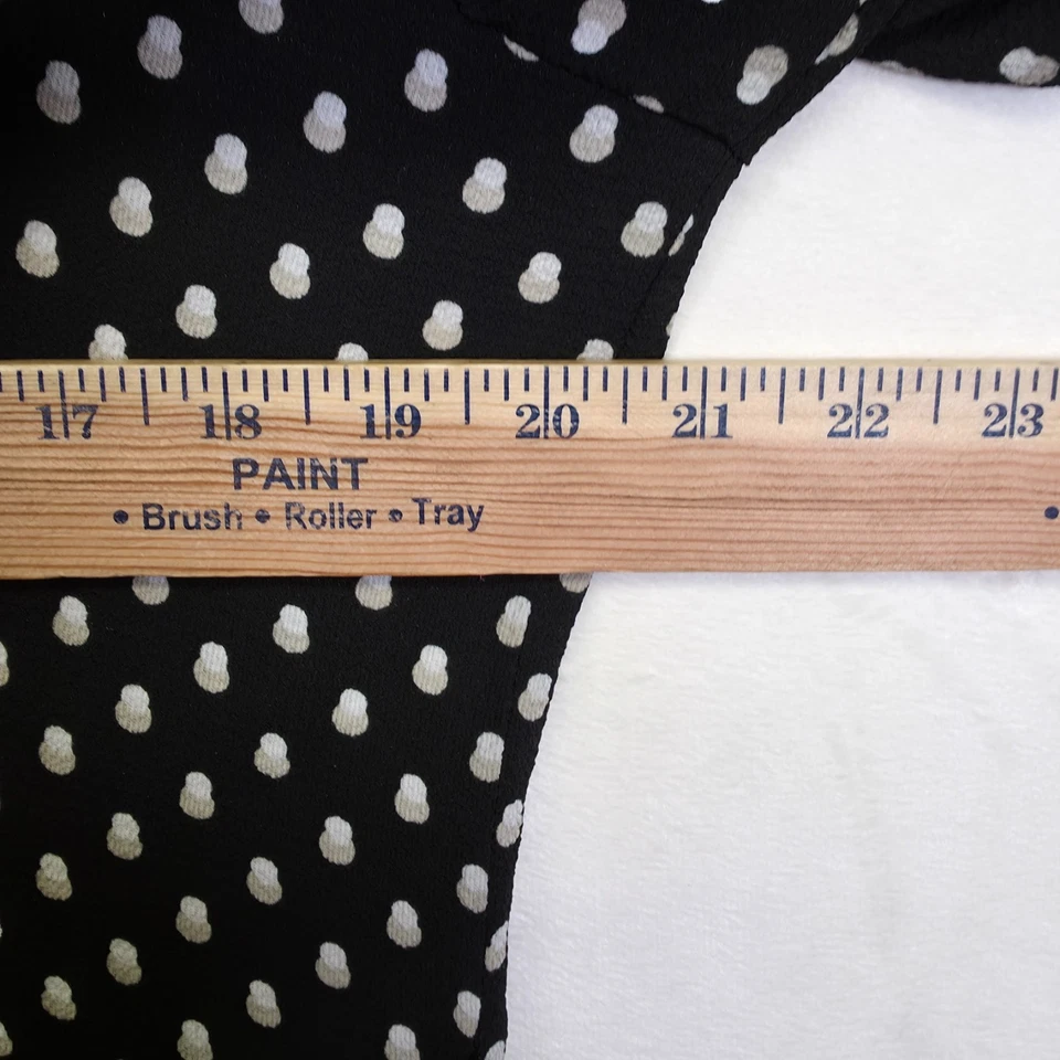 Max Studio Shirt Dress Women XL Black Ruffle Retro Cottagecore Flowy Modest Midi - Image 4 of 4