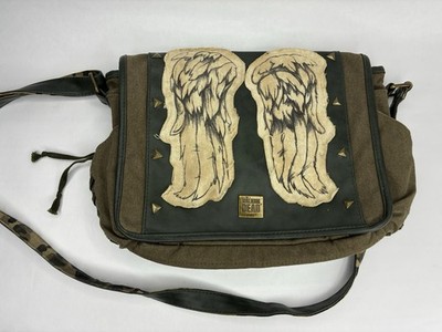 AMC TWD The Walking Dead Daryl Dixon Wings Messenger Laptop Bag Satchel Green