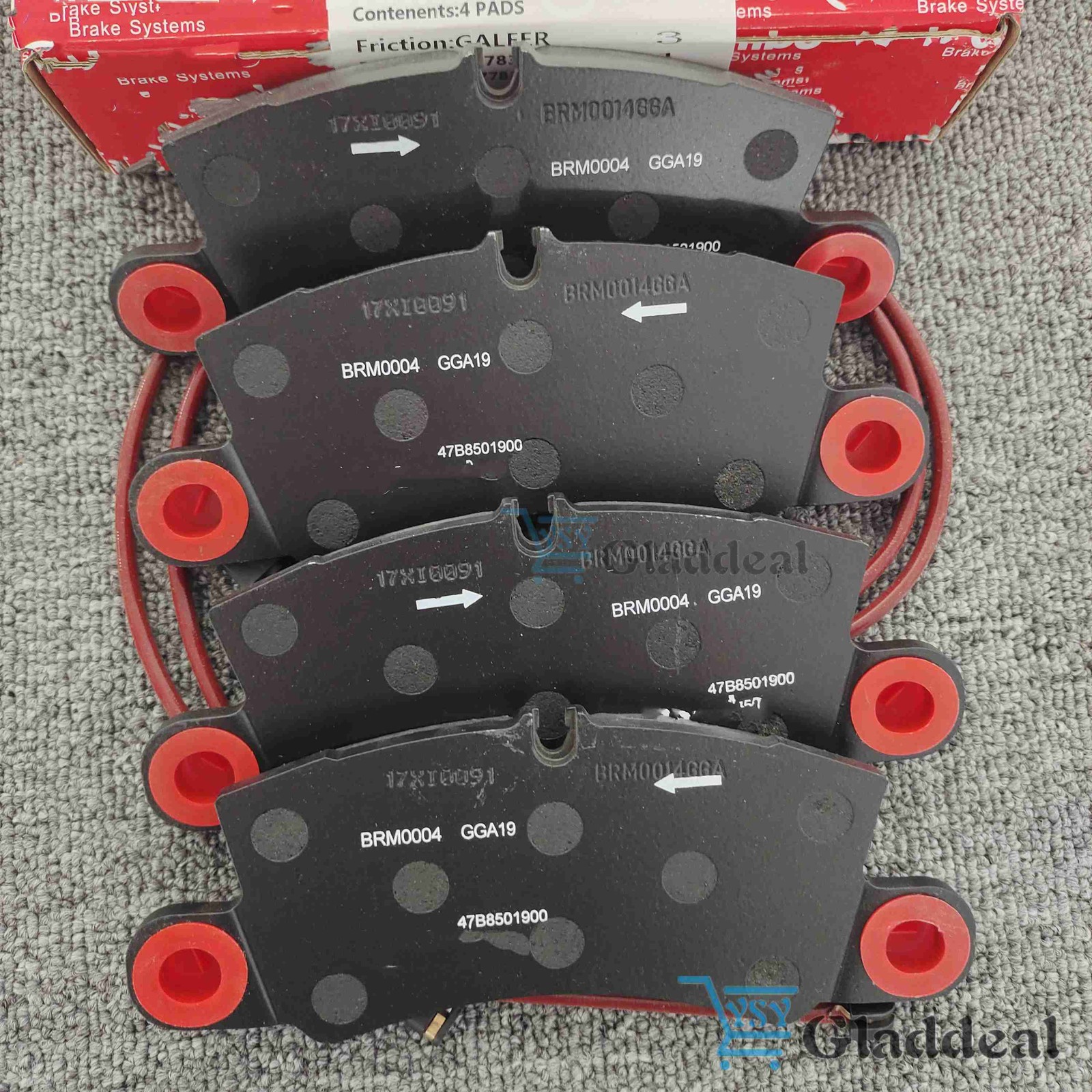 Rear Brake Pad Kit With Brake Sensor Fit 70003759 Ferrari 488, F8, F12 , 812