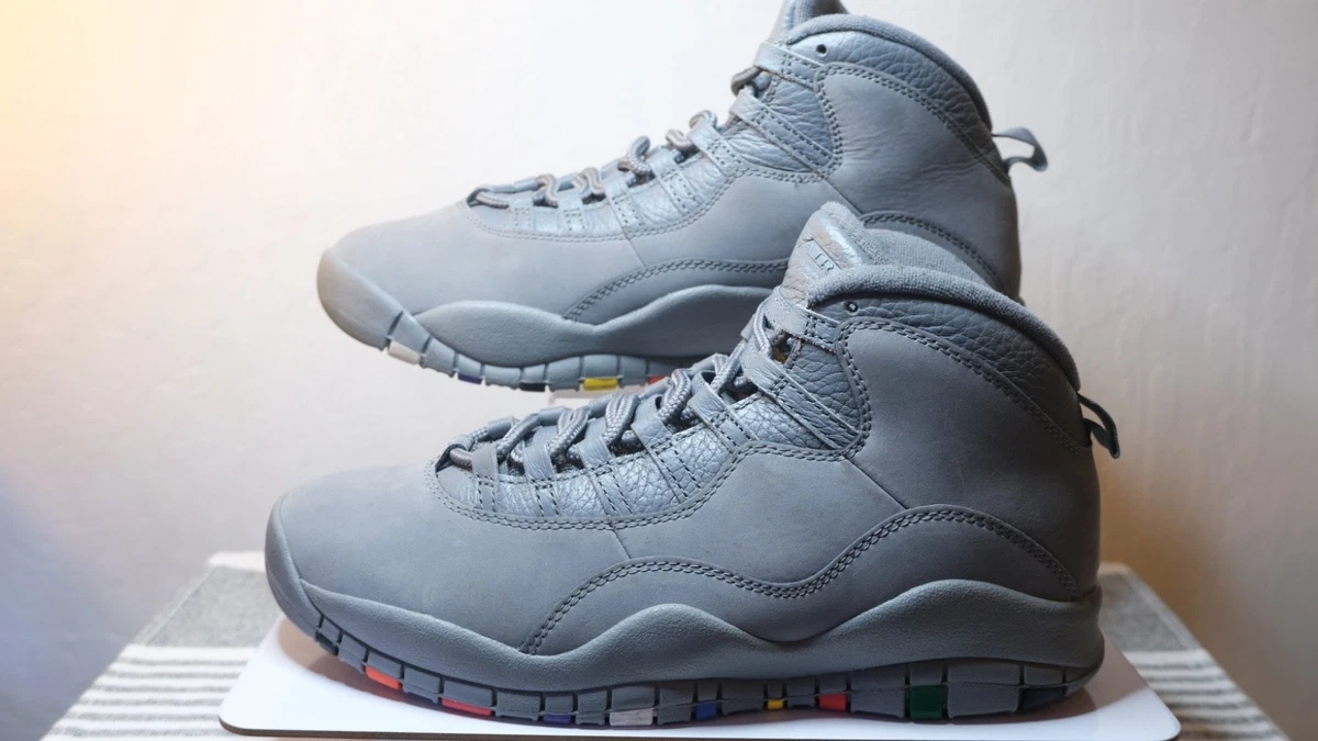 Nike Air Jordan 10 Cool Grey Suede Men's Size 9 Clean Great