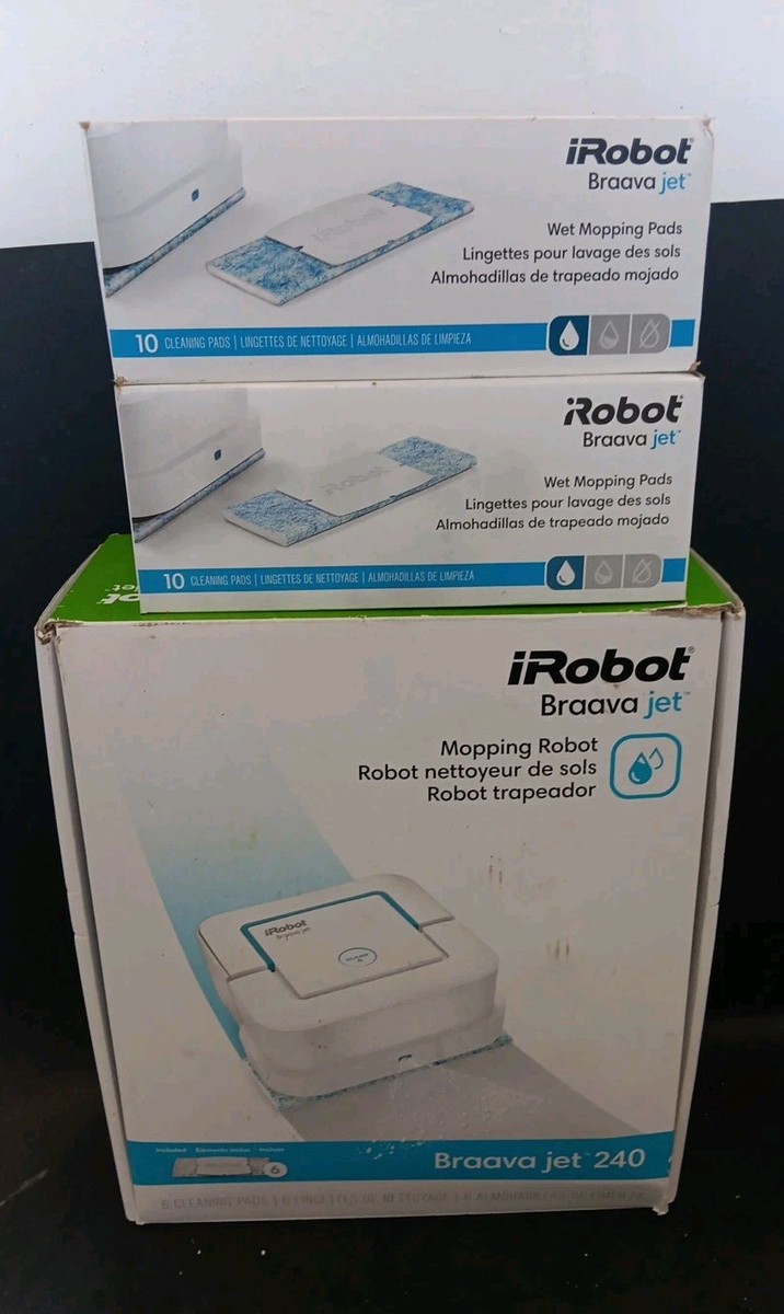 iRobot Braava Jet 240 Robot Mop Wet/Damp/Dry Includes Extra Pads