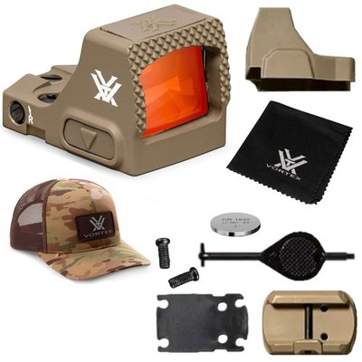 VORTEX Defender-CCW 3 MOA Tan Micro Red Dot Sight with Force On Force Cap, OSFM