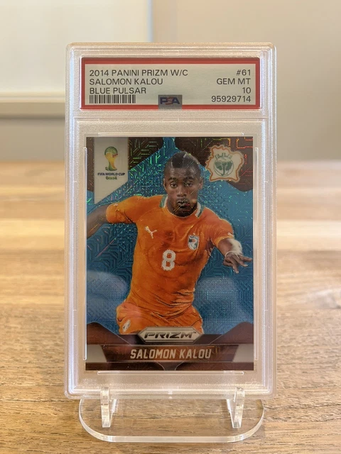 2014 World Cup Prizm Salomon Kalou - Blue Pulsar (/55) PSA 10