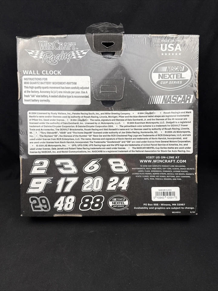 NASCAR Tony Stewart #20 Large Wall Clock NIB Home Depot Racing Wincraft Sports - Image 4 of 4