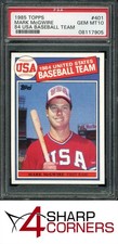 1985 TOPPS 1984 USA BASEBALL TEAM #401 MARK McGWIRE RC PSA 10