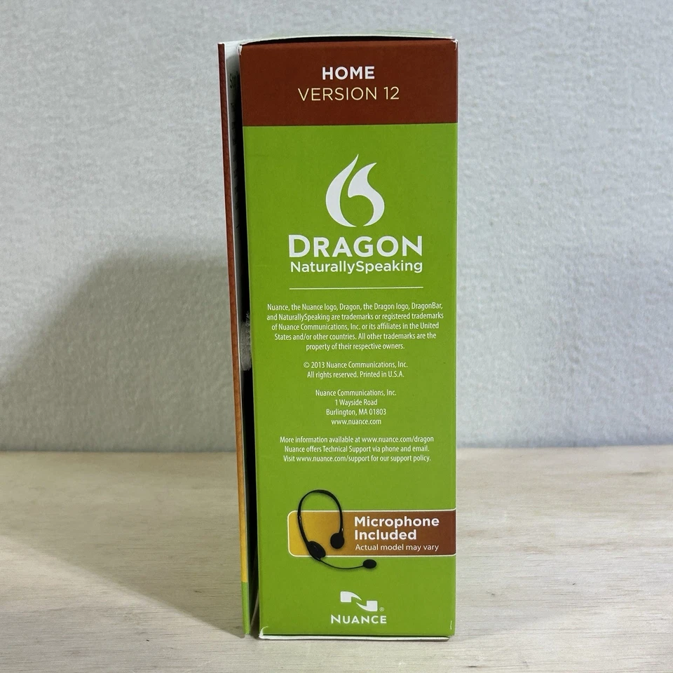 Dragon Naturally Speaking 12 Home Edition Speech Recognition Software w/ Mic NEW - Image 2 of 4
