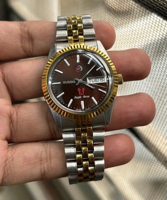 Rado Automatic Purple hourse Brown Dial Two-tone Swiss Men s watch 