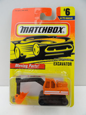 1997 Matchbox #6 Excavator (Orange)