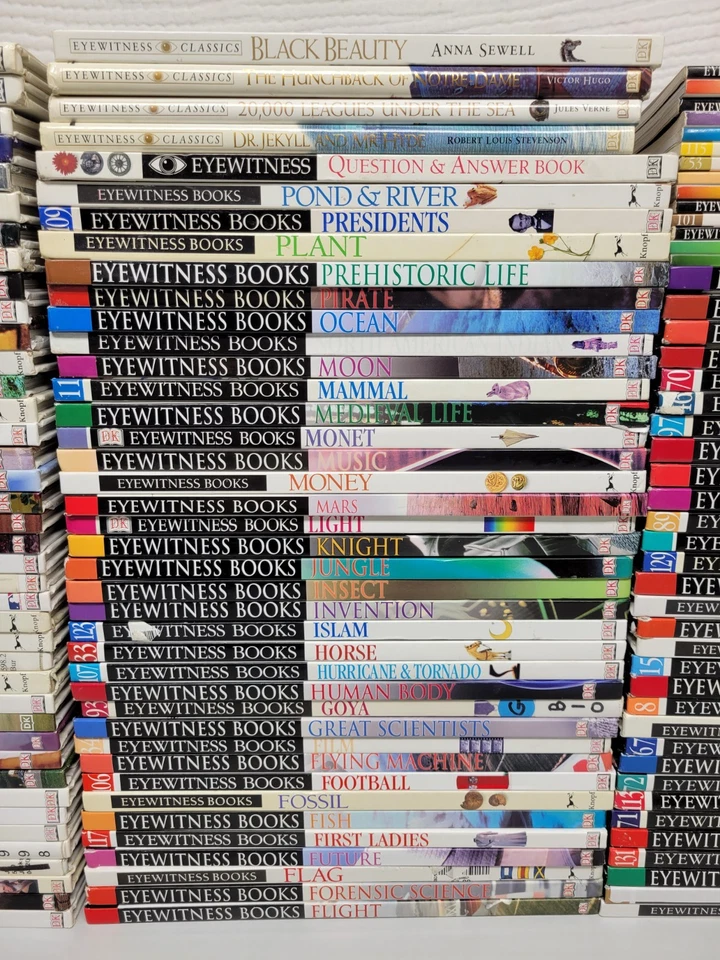 Lot of 125 DK Eyewitness Books Science History Art Animals Homeschool Set Foto 3 de 4