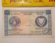 Cyprus 250 Mils Note 1981 *Circulated* (46)
