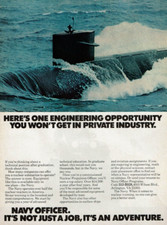 1978 Vintage Print Ad USN Navy Officer Submarine Engineering Opportunity Sea