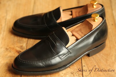 Joseph Cheaney Schwarz Leder Penny Halbschuhe Schuhe Herren UK 10 F US 11 EU 44 NEU