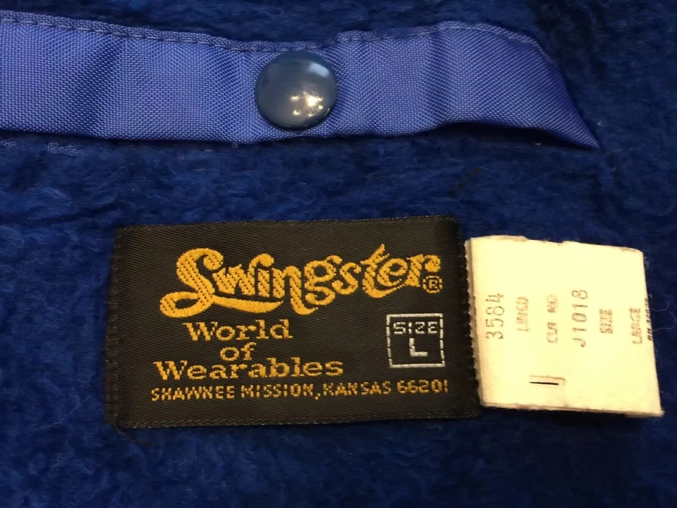 MEN'S AMERICANA SEEDS Lined Nylon Swingster JACKET W/Spots & Wear Vintage Large - Image 4 of 4