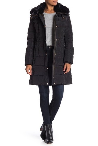 Faux Fur Collared Jacket Size 