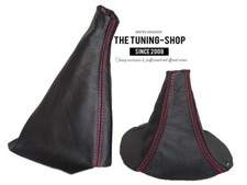 Gear Handbrake Gaiter For Mazda RX-7 1992-02 Leather Red Stitching