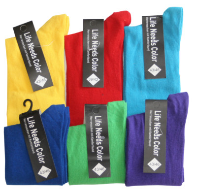 Trendfarbe hell  Baumwollsocke für Herren im 2er Pack 39-46