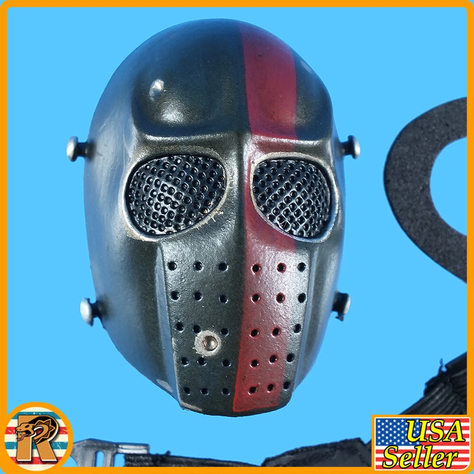 LT Combat Masks - Green & Red Stripe #2 - 1/6 Scale - Loading Toys Action Figure - Image 2 of 4