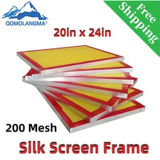 6Pcs 20 x 24in  Aluminum Silk Screen Printing Screens 200 Mesh Frame US Stock