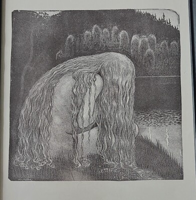 John BAUER Print, mezzotype, Stockholm 1918